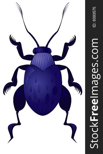 Vector illustration of a small bug. Vector illustration of a small bug