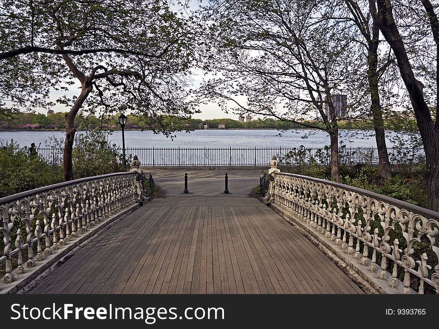 Bridge in a park  in NYC