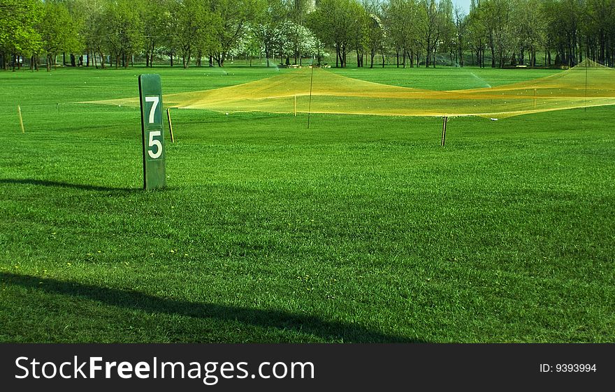 Golf aristocratic course green grass. Golf aristocratic course green grass