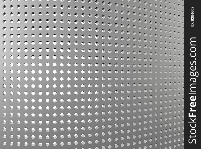 A perforated metal surface and abstract light. A perforated metal surface and abstract light