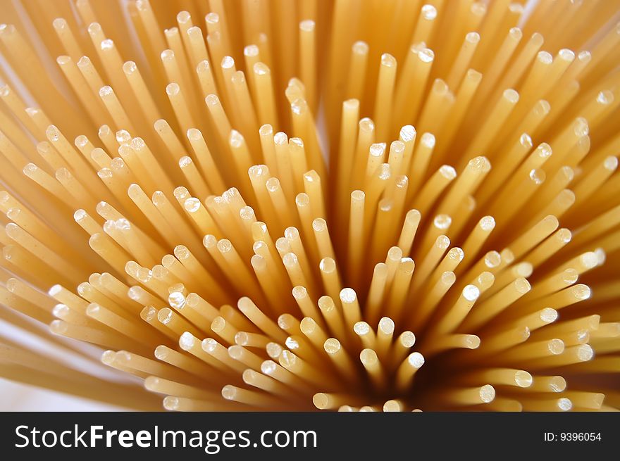 Close up uncooked spaghetti background. Close up uncooked spaghetti background