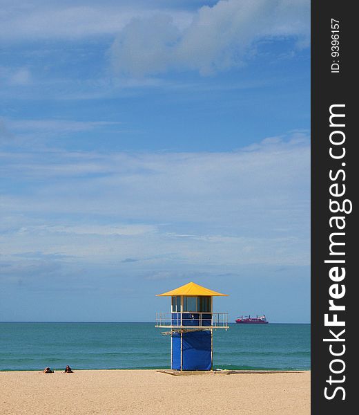 Beach scene at Mt Maunganui, in the north island of New Zealand