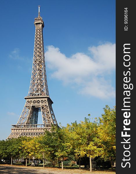 Eiffel Tower In The Blue Sky