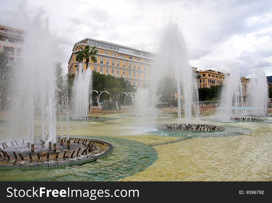 Plaza Massena Square in the city of Nice, France