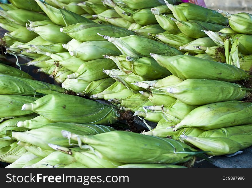 Street Selling Fresh Organic Corn