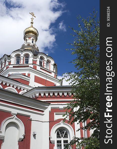 The Church of St. Barbara in Kazan (Tatarstan, the Russian Federation) arose at the end of the 18th century. Designed in classical style, the main temple was disassembled and replaced with a new one built in tradition of Russian baroque by the project of the diocesan architect Fyodor Malinovsky. It was constructed from 1901 to 1907.  . The Church of St. Barbara in Kazan (Tatarstan, the Russian Federation) arose at the end of the 18th century. Designed in classical style, the main temple was disassembled and replaced with a new one built in tradition of Russian baroque by the project of the diocesan architect Fyodor Malinovsky. It was constructed from 1901 to 1907.