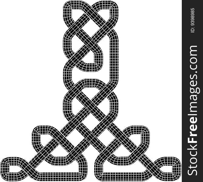 Black and White Celtic Knot Patterned background. Black and White Celtic Knot Patterned background