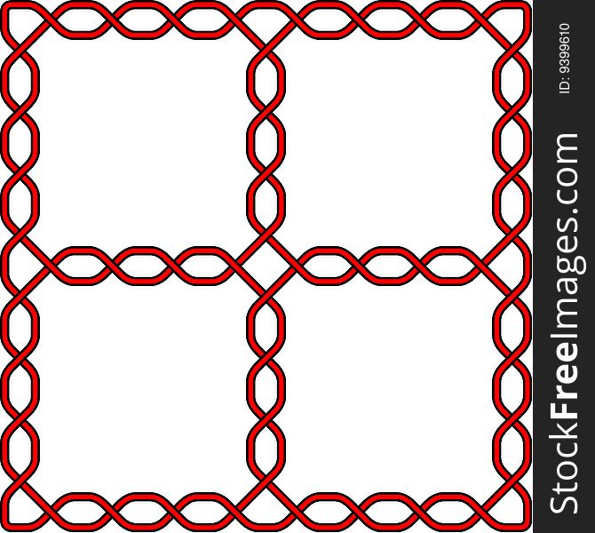 Red Celtic Knot Patterned background. Red Celtic Knot Patterned background