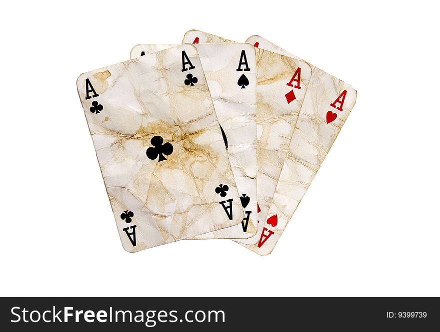 Dirty Aces with isolated background