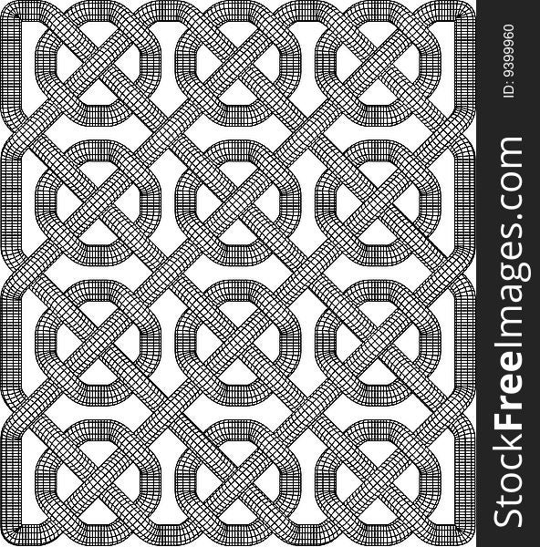 Black and White Celtic Knot Patterned background. Black and White Celtic Knot Patterned background