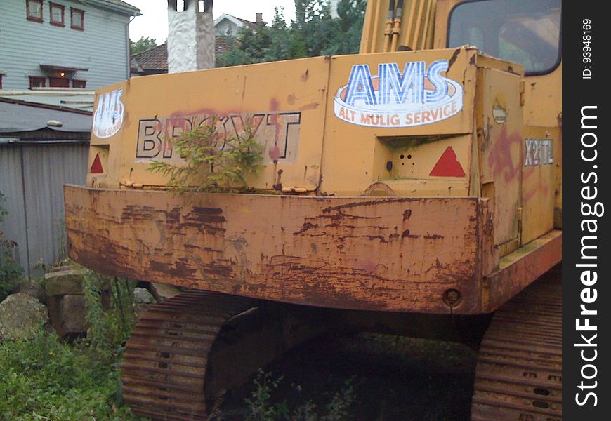 Take the hint, when trees start to grow on your excavator it is time to A&#x29; sell it or B&#x29; junk it. Take the hint, when trees start to grow on your excavator it is time to A&#x29; sell it or B&#x29; junk it