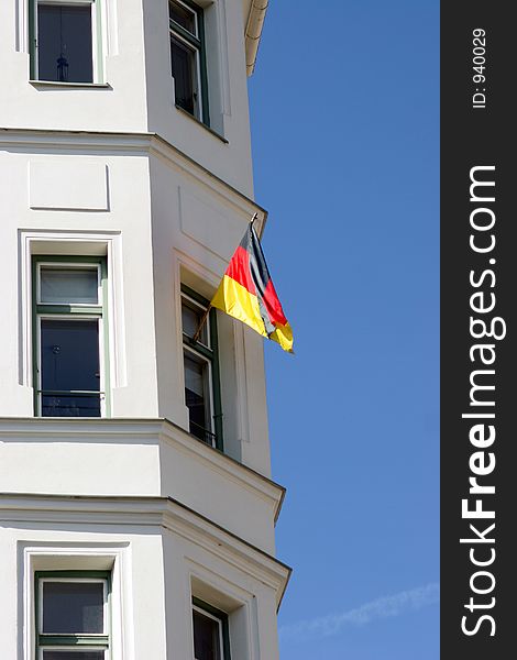 German flag in the window