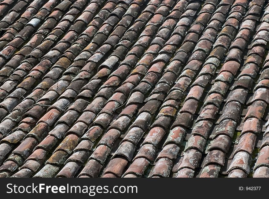 old roof tiles pattern