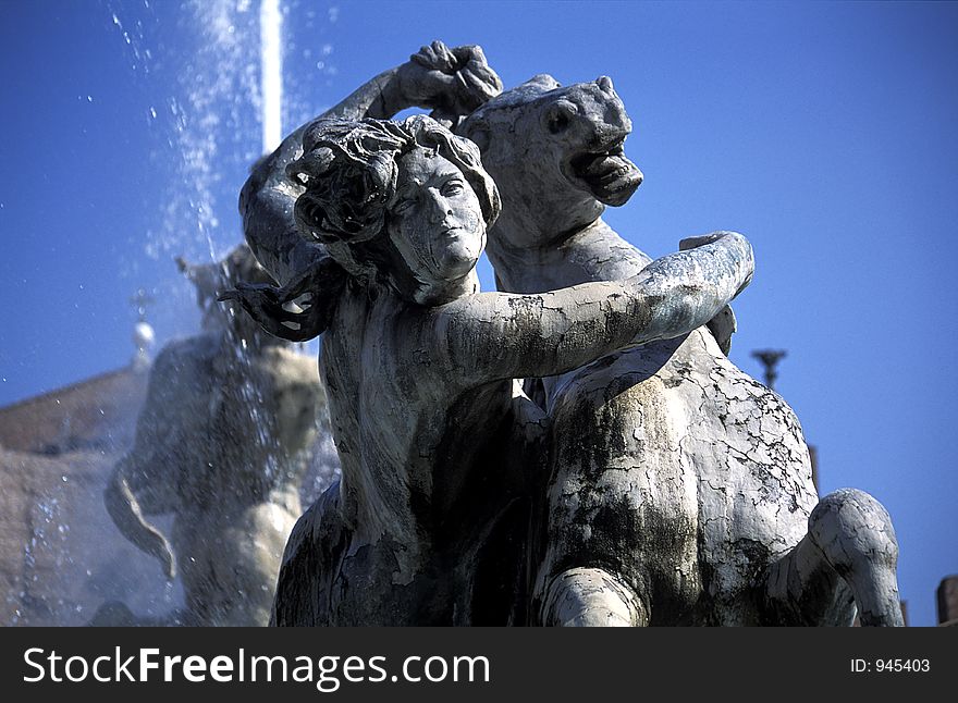 Fontana delle Naiadi by Mario Rutelli in Piazza Repubblica. Fontana delle Naiadi by Mario Rutelli in Piazza Repubblica