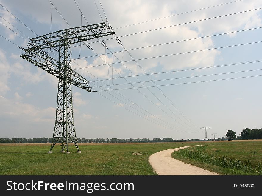 High voltage mast, germany. High voltage mast, germany