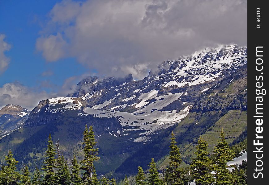 This picture shows the famed Garden Wall and Haystack Butte in Glacier National Park. This picture shows the famed Garden Wall and Haystack Butte in Glacier National Park.