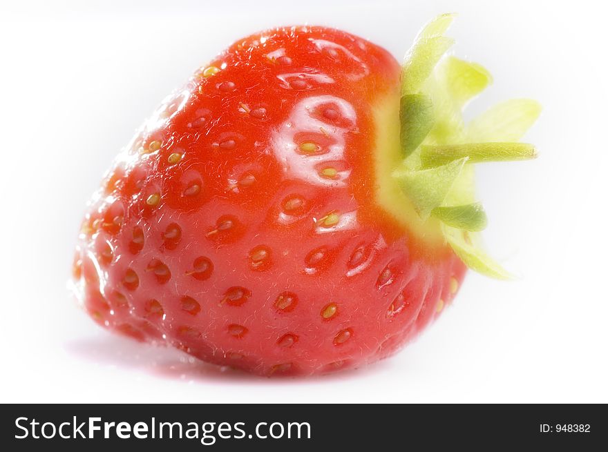 Isolated strawberry on a white background