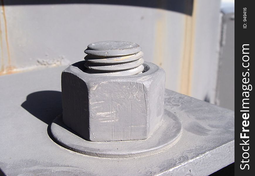 Painted Bolt and Nut