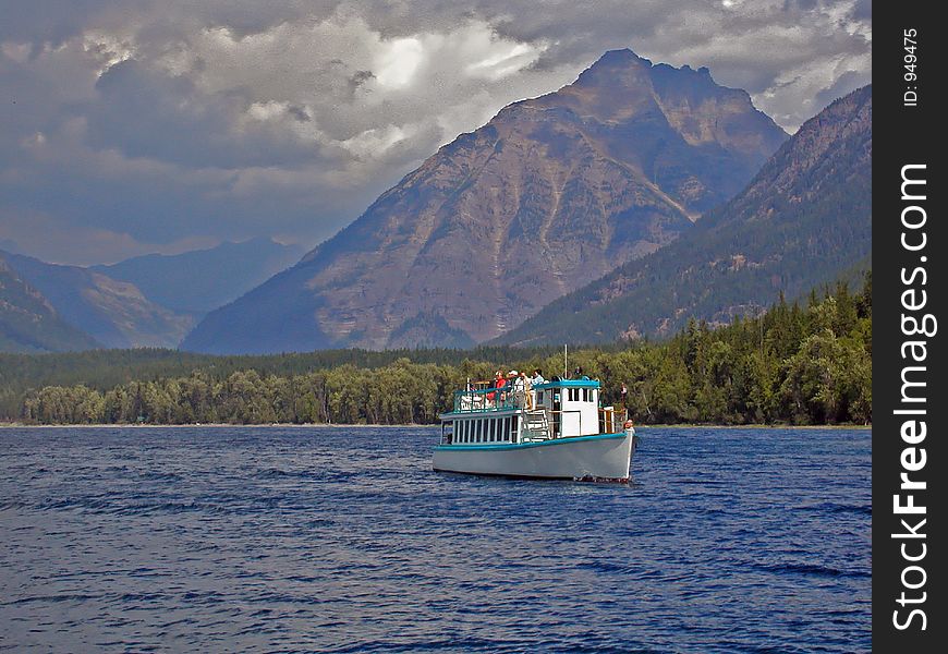 This picture was taken of a boat on Lake McDonald in Glacier National Park as storm clouds gathered. This picture was taken of a boat on Lake McDonald in Glacier National Park as storm clouds gathered.