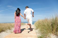 Couple At The Beach Stock Images Couple At The Beach Stock Images