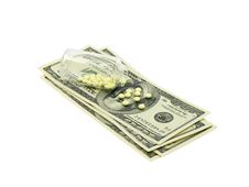Expensive Drugs For Money Royalty Free Stock Image