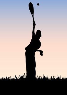 Tennis Playing Royalty Free Stock Image Tennis Playing Royalty Free Stock Image