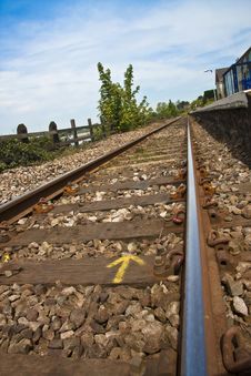 Devon Railway Tracks Stock Photo