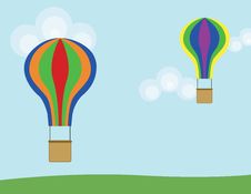 Two Hot Air Balloons Stock Photography