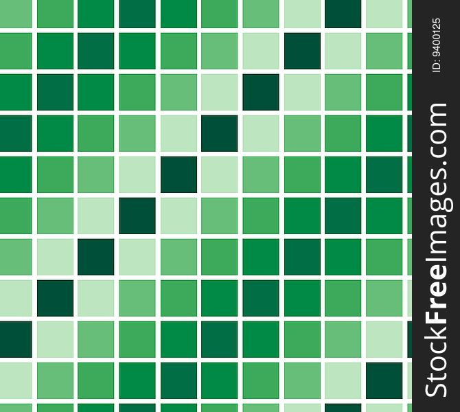 Green tiles. Seamless vector pattern. Green tiles. Seamless vector pattern