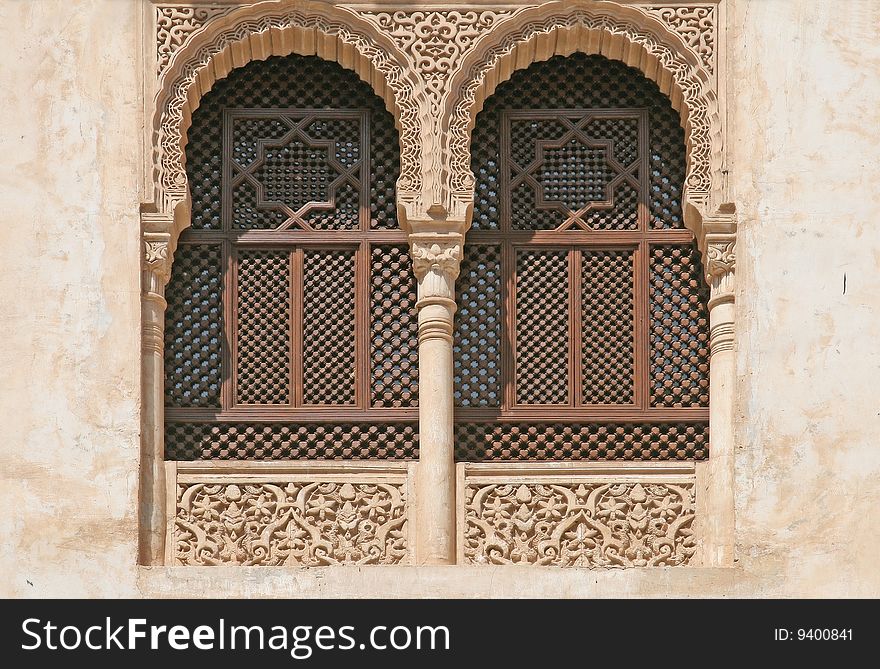 Kinds of the Arabian palace of Algambra in Granada, Spain. Kinds of the Arabian palace of Algambra in Granada, Spain