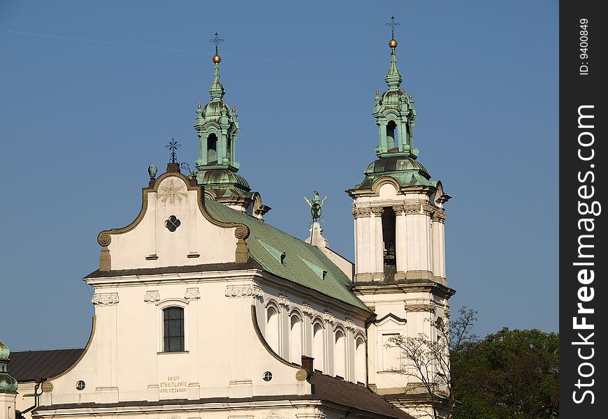 SkaÅ‚ka, which means a small rock in Polish, is a small hillock in KrakÃ³w where the Bishop of Krakow saint Stanislaus of SzczepanÃ³w was slain by order of Polish king BolesÅ‚aw II the Bold in 1079. This action resulted in the king's exile and the eventual canonization of the slain bishop. The crypt underneath the church serves as a national PanthÃ©on, a burial place for some of the most distinguished Poles, particularly those who lived in KrakÃ³w. SkaÅ‚ka, which means a small rock in Polish, is a small hillock in KrakÃ³w where the Bishop of Krakow saint Stanislaus of SzczepanÃ³w was slain by order of Polish king BolesÅ‚aw II the Bold in 1079. This action resulted in the king's exile and the eventual canonization of the slain bishop. The crypt underneath the church serves as a national PanthÃ©on, a burial place for some of the most distinguished Poles, particularly those who lived in KrakÃ³w.