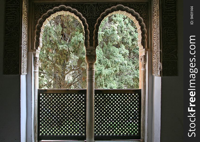 Kinds of the Arabian palace of Algambra in Granada, Spain. Kinds of the Arabian palace of Algambra in Granada, Spain