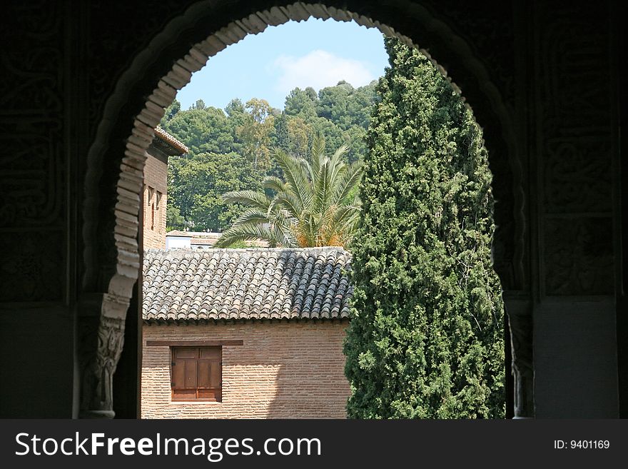 Kinds of the Arabian palace of Algambra in Granada, Spain. Kinds of the Arabian palace of Algambra in Granada, Spain