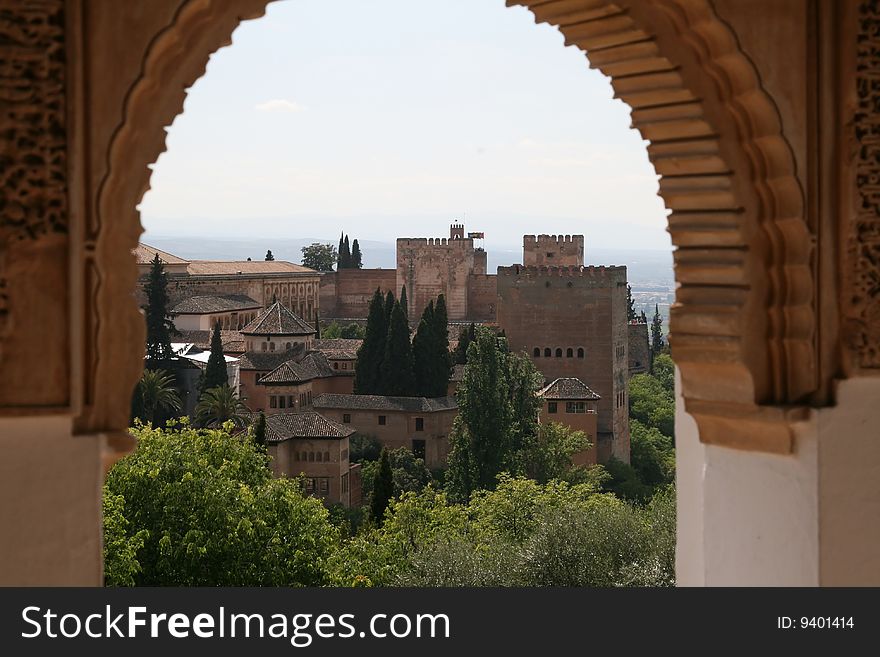 Kinds of the Arabian palace of Algambra in Granada, Spain. Kinds of the Arabian palace of Algambra in Granada, Spain