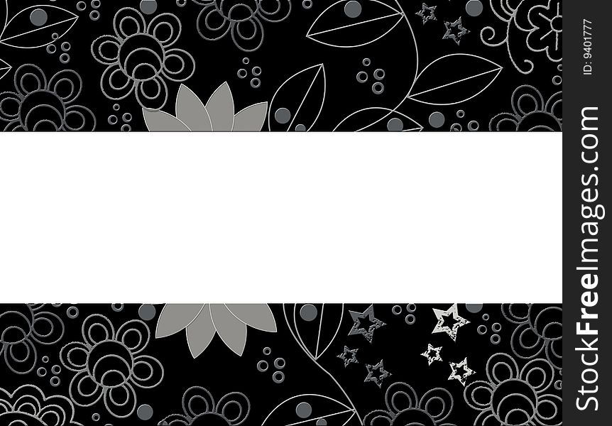 Background made of  flower   shapes in gray colors. Background made of  flower   shapes in gray colors