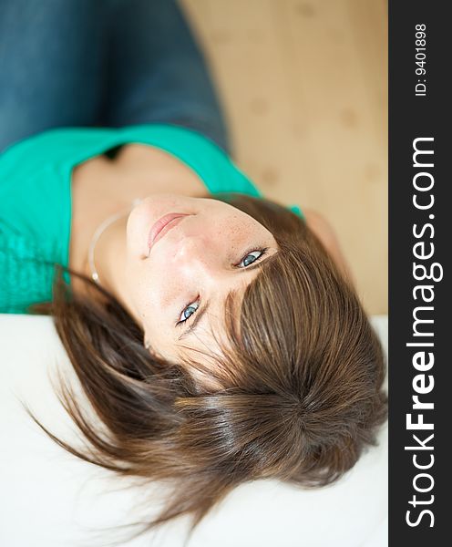 Sweet cute casual woman portrait. Sweet cute casual woman portrait