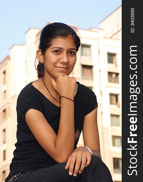 A bright and attractive profile of a smart Indian teenager. A bright and attractive profile of a smart Indian teenager.