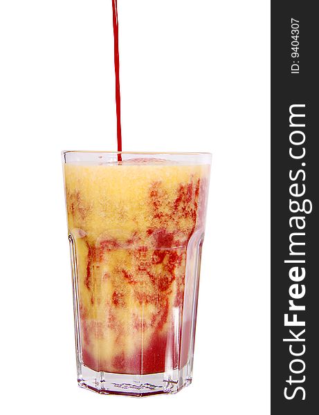Fruit juice with orange, apple and beetroot. Fruit juice with orange, apple and beetroot.
