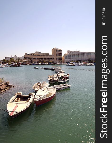 A convoy of boats in the gulf of Eilat, Israel. A convoy of boats in the gulf of Eilat, Israel