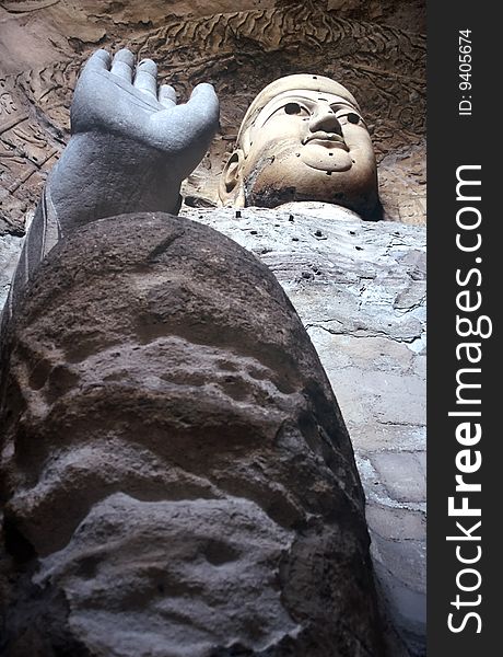 Buddha in Yungang Cave,Shanxi,China. Buddha in Yungang Cave,Shanxi,China