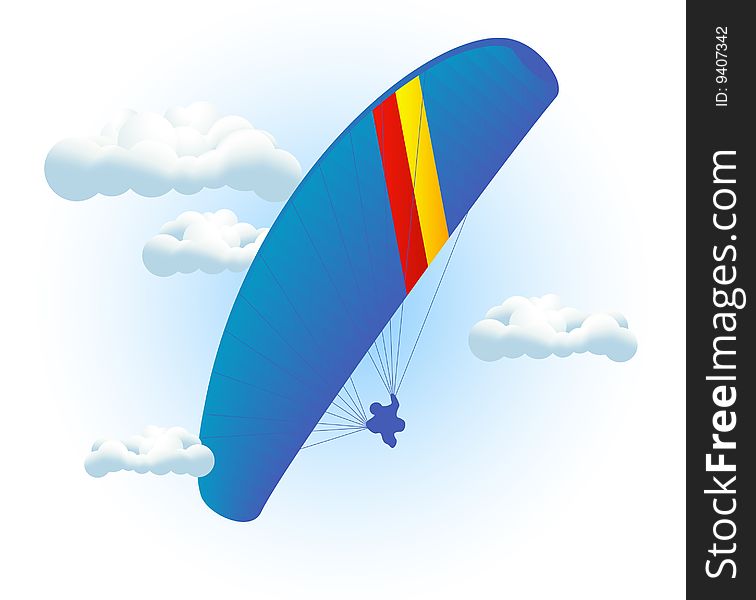 Parachute, vector illustration, AI file included