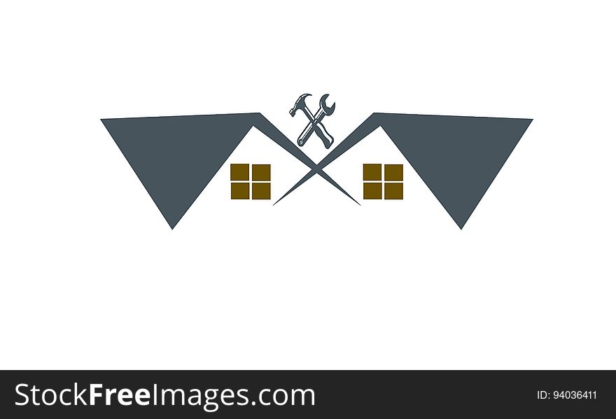 House renovation logo on white background