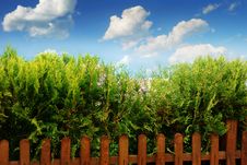 Clouds, Fence And Blue Sky Royalty Free Stock Photo Clouds, Fence And Blue Sky Royalty Free Stock Photo