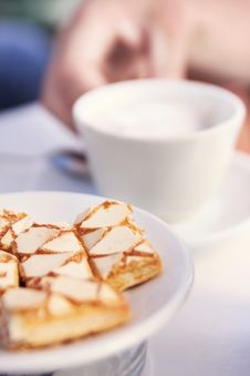 Delicious Cake And Coffee Stock Photography