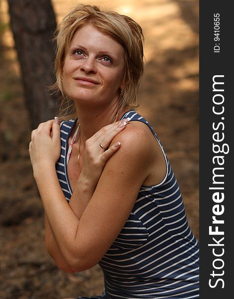 Woman In Forest