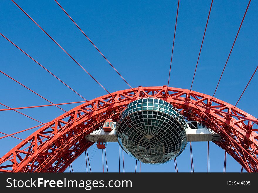 Red Suspended Bridge