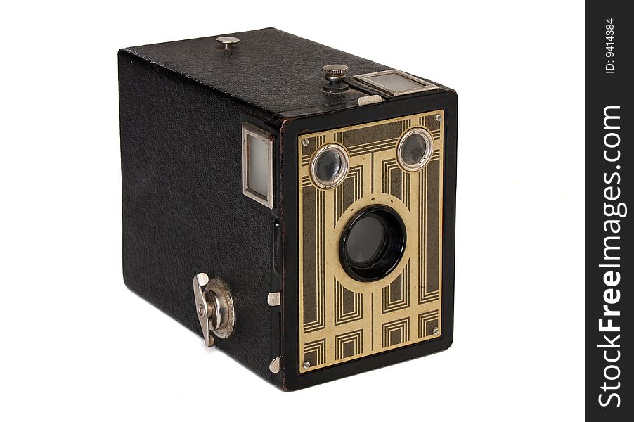 Vintage camera. Retro revival series with clipping path