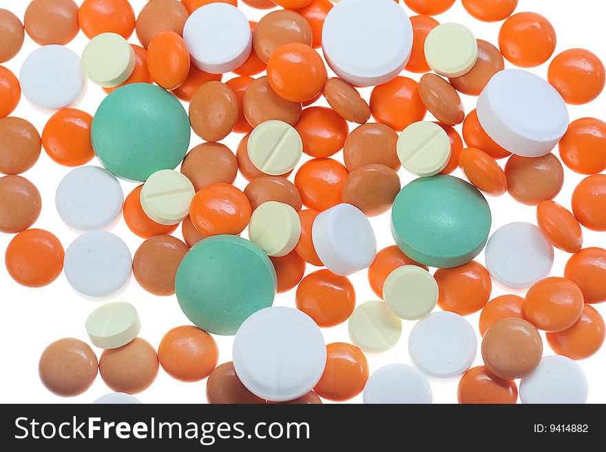 Background of colorful pills close up. Background of colorful pills close up
