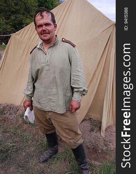 Members of history club called Red Star wear historical Soviet uniform as they participate in a WWII reenactment May 9, 2009 in Kiev, Ukraine. Members of history club called Red Star wear historical Soviet uniform as they participate in a WWII reenactment May 9, 2009 in Kiev, Ukraine.