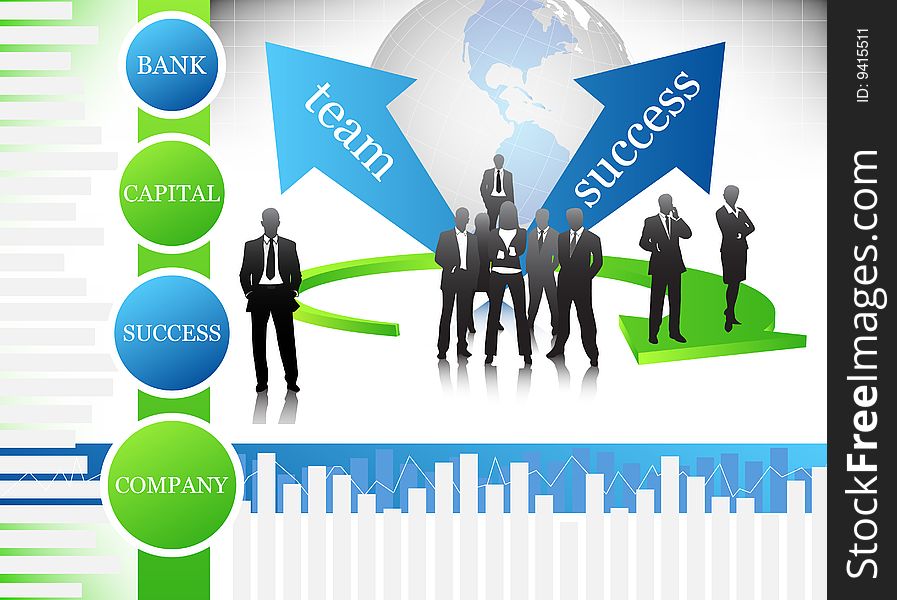 Vector illustration of business team. Vector illustration of business team